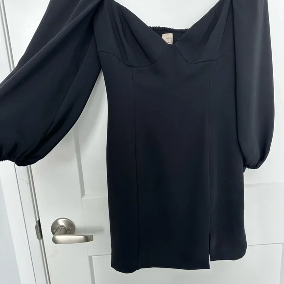 Aritzia Wilfred Black Novella Dress - Size 2 - Picture 7 of 14